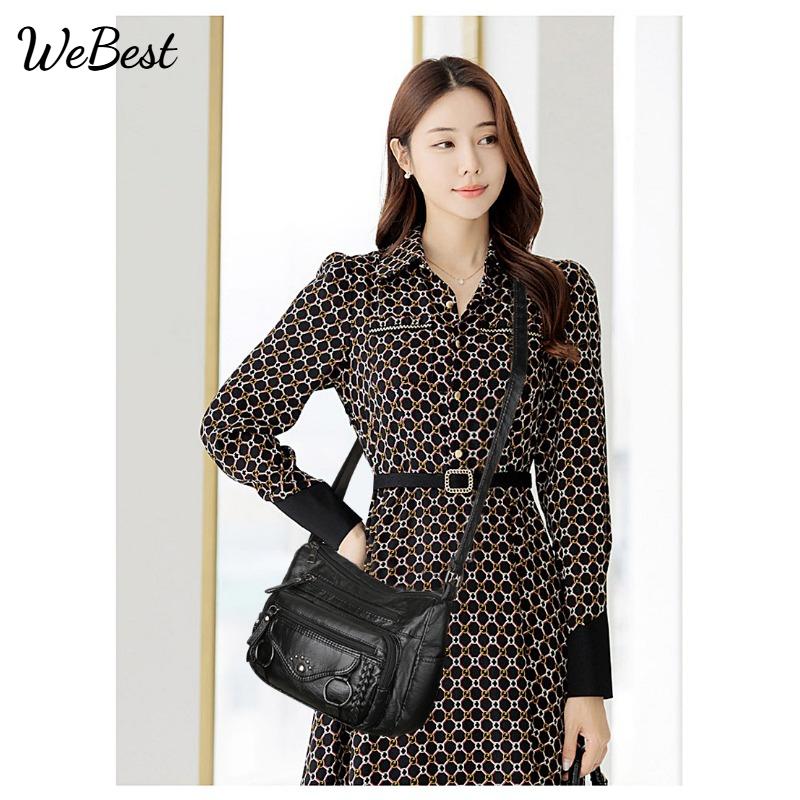 

Single Shoulder Large Capacity Soft Leather Crossbody Bag