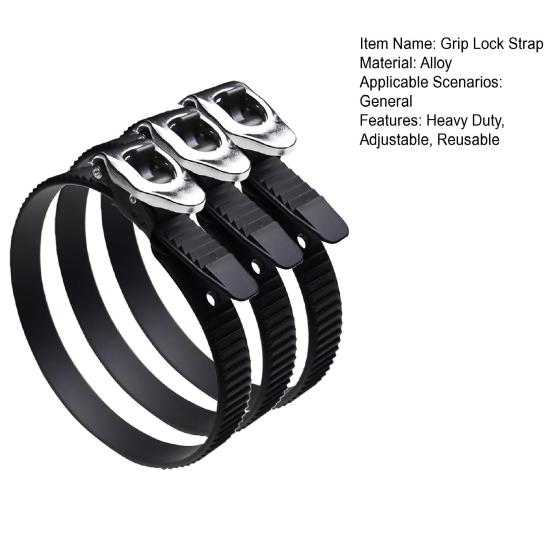 3 Stück Schwerlast-Griffverschlussgurte Verstellbar Wiederverwendbar Ratsche Kabelbinder Outdoor Zaunpfähle Tore Rohre Ladungssicherung Ratsche Gurte