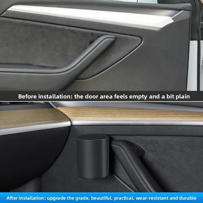 Car Sticker For Tesla Model 3 Y Juniper Highland Door Cup Holder Door Storage Car Accessories Tools Cup Holder Car Modification