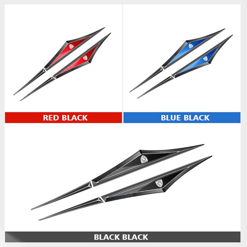 2pcs Car Fender Side Blade Emblem Sticker Metal 3D L Badge For Peugeot 5008 4008 3008 GT 2008 508 408 Auto Exterior Accessories