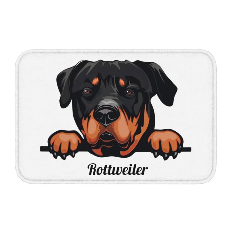 Rottweiler Dog Floor Door Bathroom Kitchen Mat Anti-Slip Outdoor Pet Animal Doormat Living Room Entrance Rug Carpet Footpad