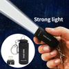 Pocket Keychain Flashlight Waterproof Outdoor Hiking Camping Mini FlashlightUSB Rechargeable LED Multifunctional Strong Light