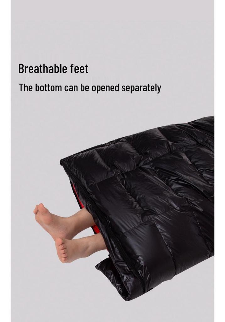 Portable Goose Down Silk Sleeping Bag - Outdoor Envelope Style for Camping & Mountaineering