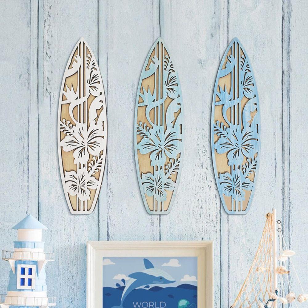 Retro Wooden Beach Surfboard Signs Colorful Surfboard Sign Pendant  Bedroom Home Decorations