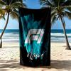 F1 Dreams Customizable Name Beach Towel High Absorbency & Quick-Dry Ideal for Travel Outdoor Swim Pool Yoga Surf Camping Hiking Gym Gift Holiday