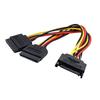 6Pcs SATA 15pin Y Splitter Power Cable Adapter Male To Female For HDD Hard Drive