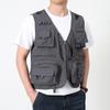 Men's Casual Multi-Pocket Mesh Vest for Fishing & Photography - Sleeveless Outdoor Spring/Autumn