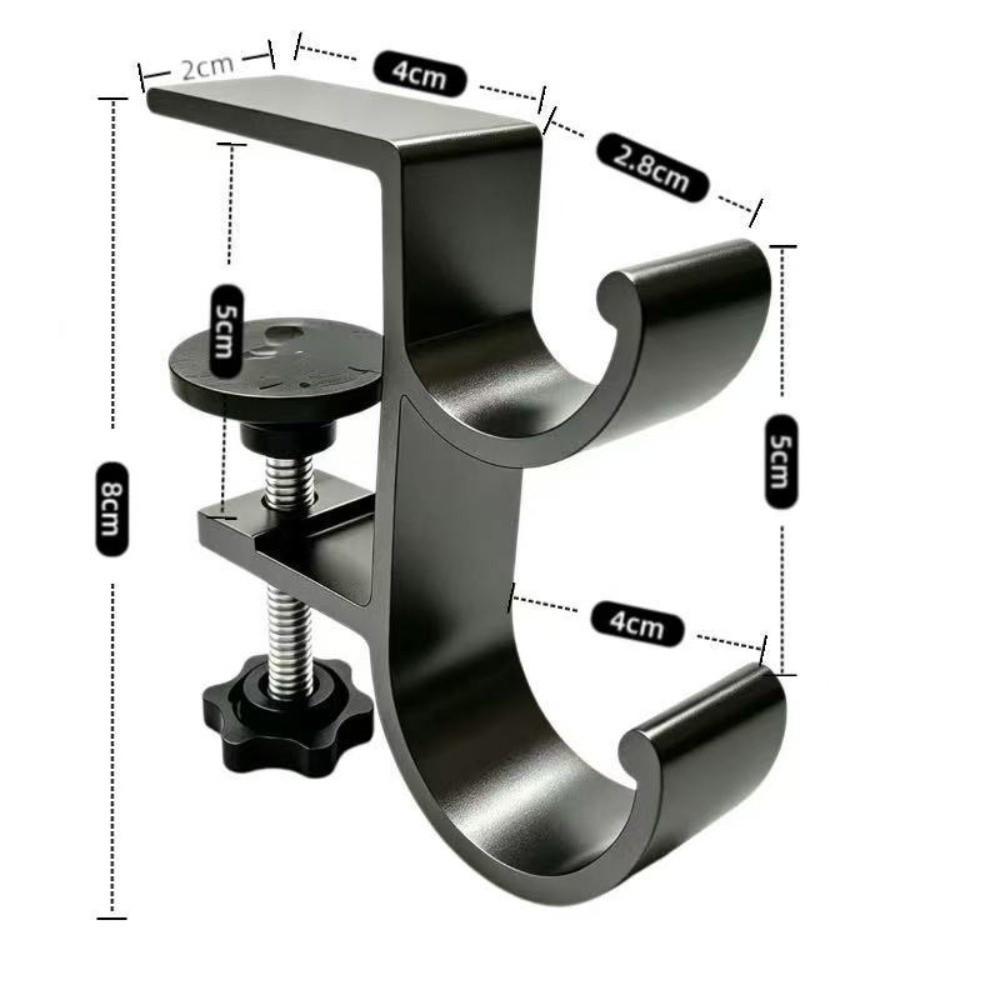 Clamp-on Backpack Hanger Double-Hook Table Edge Storage Hook Durable Table Hanging Hook  Dormitory