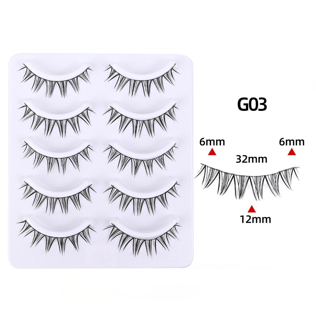 Whole One-piece False Eyelashes Hard Stems Natural Thick COS Thai Makeup Little Devil Daily 2026