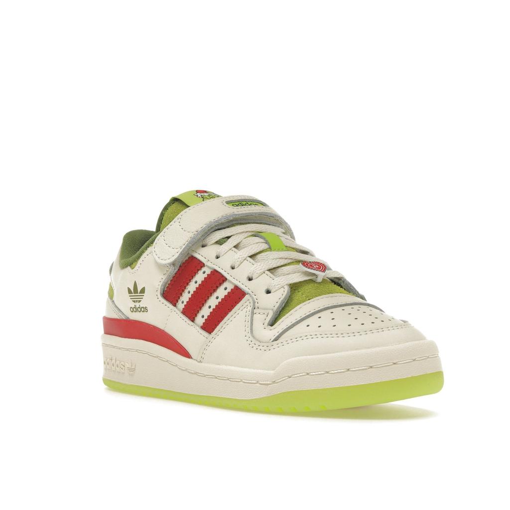 Dr. Seuss X Adidas Forum Low The Grinch - Cream White Men Sneakers Collegiate-Red Solar-Slime ID3512
