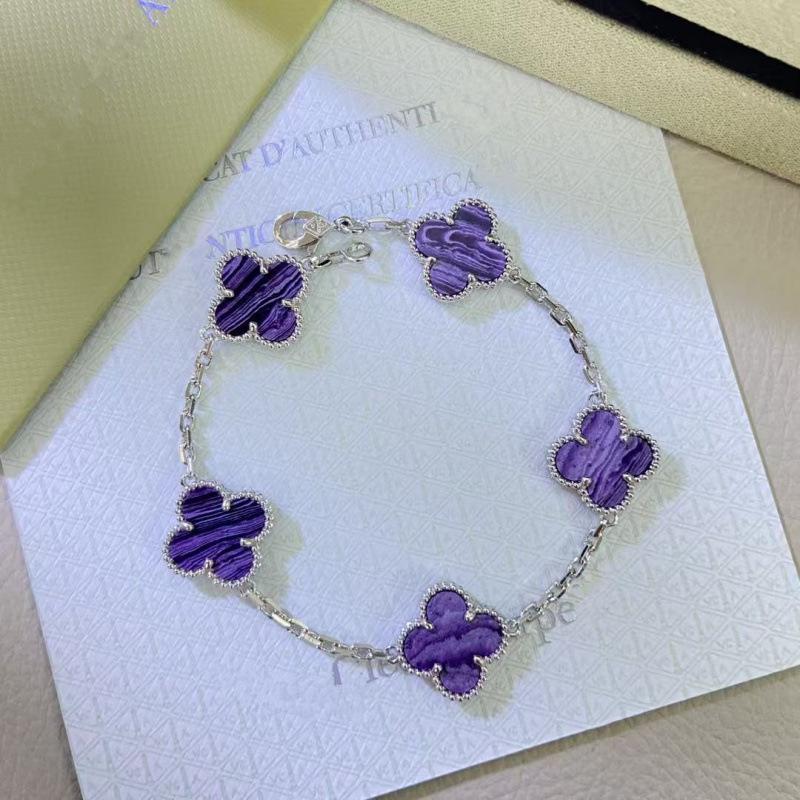 Exquisite Four-leaf Clover Bracelet for Women Five-flower Bracelet Double-sided Natural White Mother-of-pearl and Carnelian Bracelet