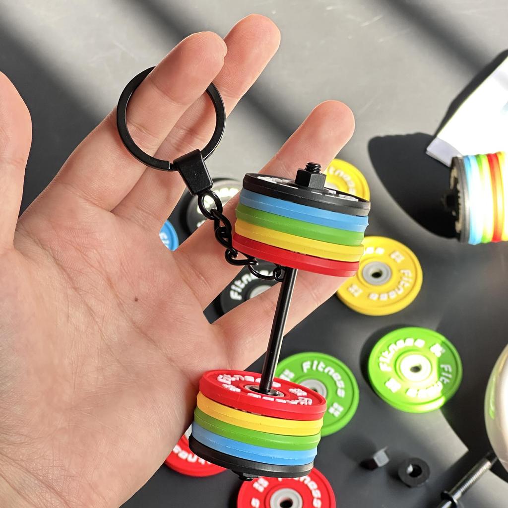 High-Value Detachable Mini Barbell Keychain - Miu Series Fitness Charm