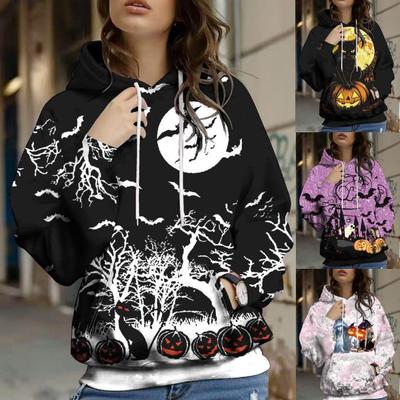 2025 Autumn/Winter Halloween Nightmare Before Christmas Digital Print Hoodie