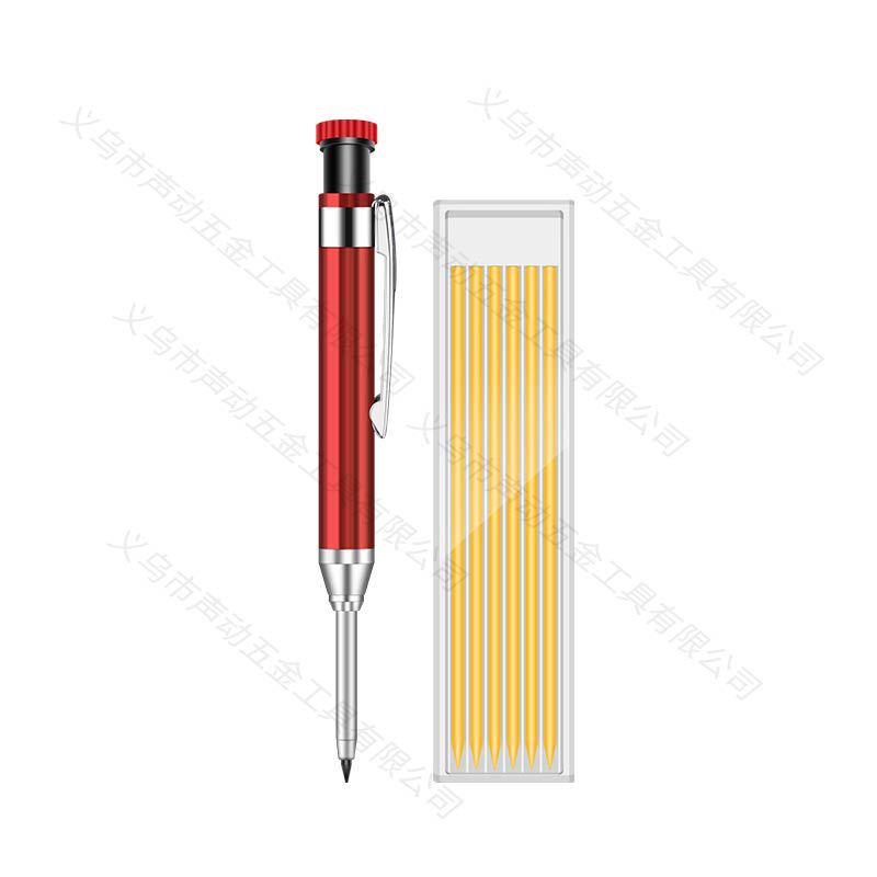 Em estoque: Lápis de Grafite Exclusivo de Metal com Ponta Longa de 2,8 mm para Furos Profundos em Marcenaria & Engenharia para Marcação & Posicionamento