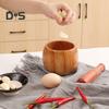 1 Set Garlic Mortar Eco-friendly High Durability Wood Manual Garlic Press Crusher Mortar Set