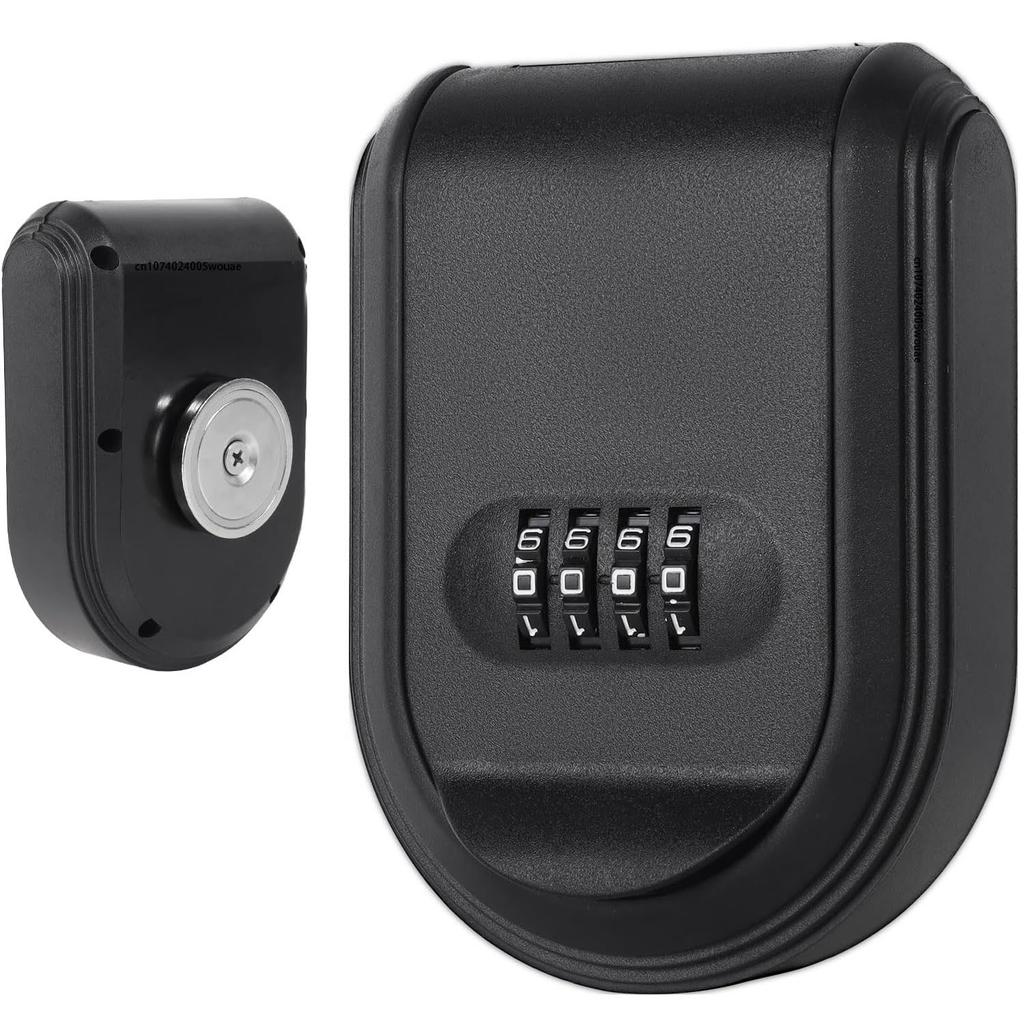 4 Digit Combination Magnetic Key Box - Strong Magnet Hider Under Car, Waterproof Outdoor Lock Box, Hide Key with Signal