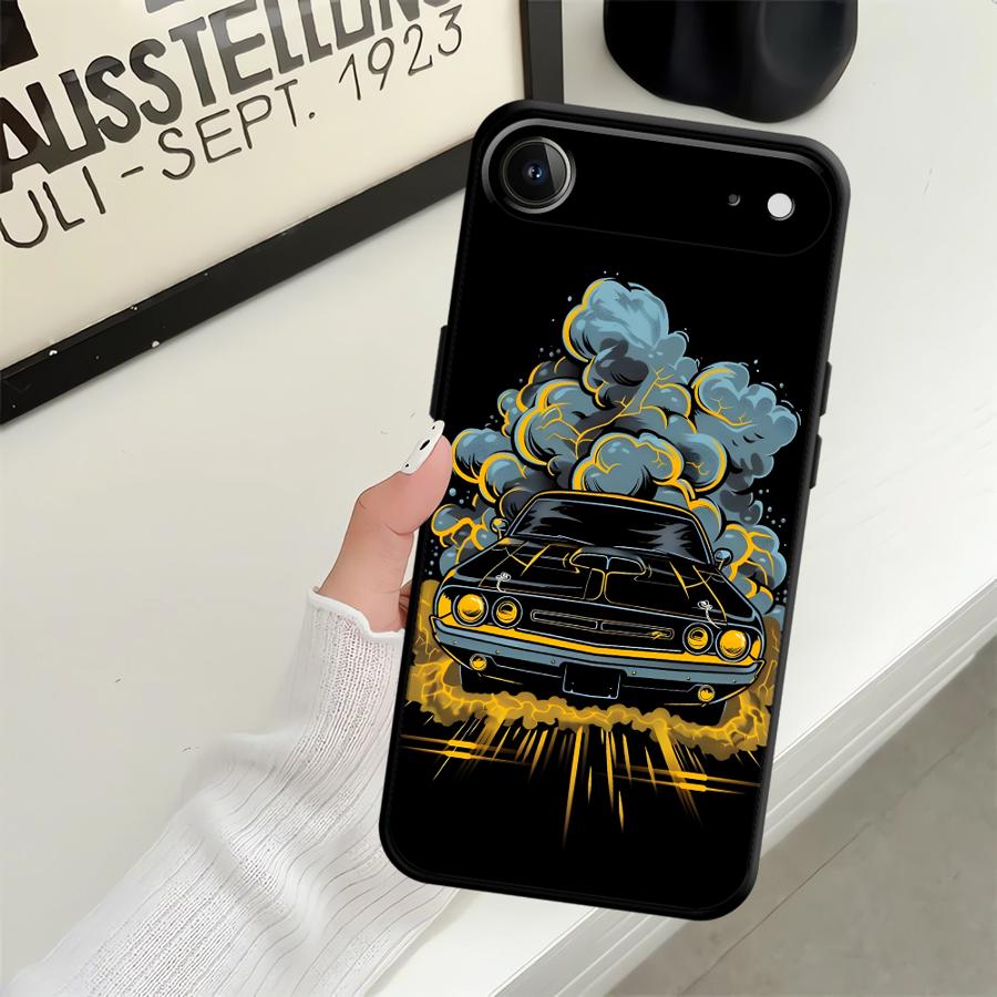 Retro Cartoon Car Case for Apple iPhone 17 Pro Max 12 XR XS MAX 14 15 Pro 7 8 16 Air 11 13 Funda Phone Cover
