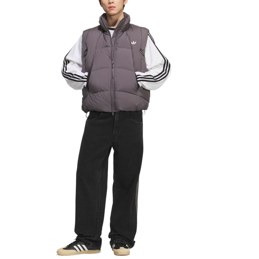 adidas Originals Vests Unisex Stratum Gray/Dark Silver Metal Stand Collar Other KV3986