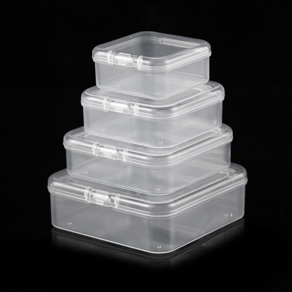 Flip Cover Transparent Storage Box Mini Sewing Storage Box Hair Clips Boxes  Gift Packaging