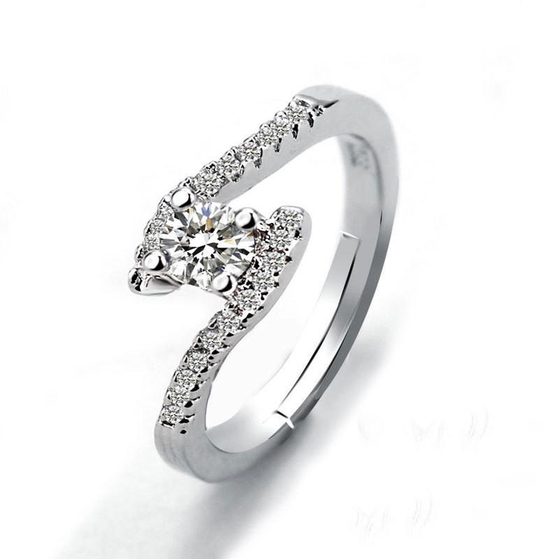 

Diamond Minimalist Ring For Women Adjustable Open Design Stylish Trendy And