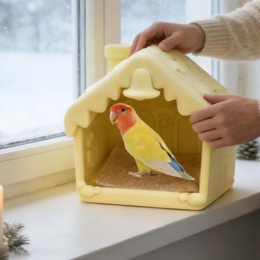 With Pad Bird Breeding Nest Warm Light Bird Nest Cage Parrot Bed House Indoor Aviary