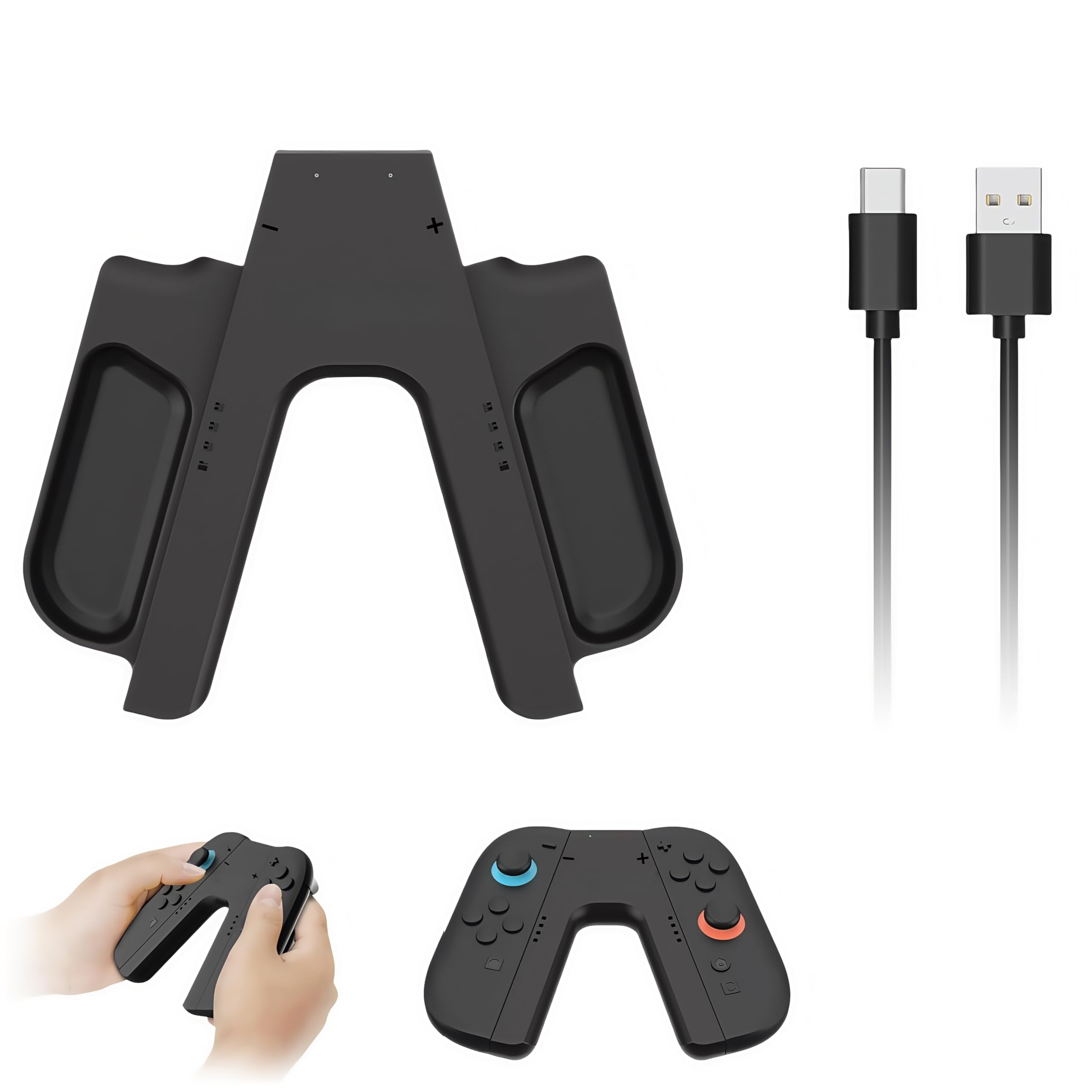 

2 Зарядных держателя для Switch 2 2 Зарядки 2 Легко к LED Зарядке Пока Вы Совместимы с Switch 2 Зарядная док-станция Joy-Con [Модель 2025] Держатель Joy-Con,