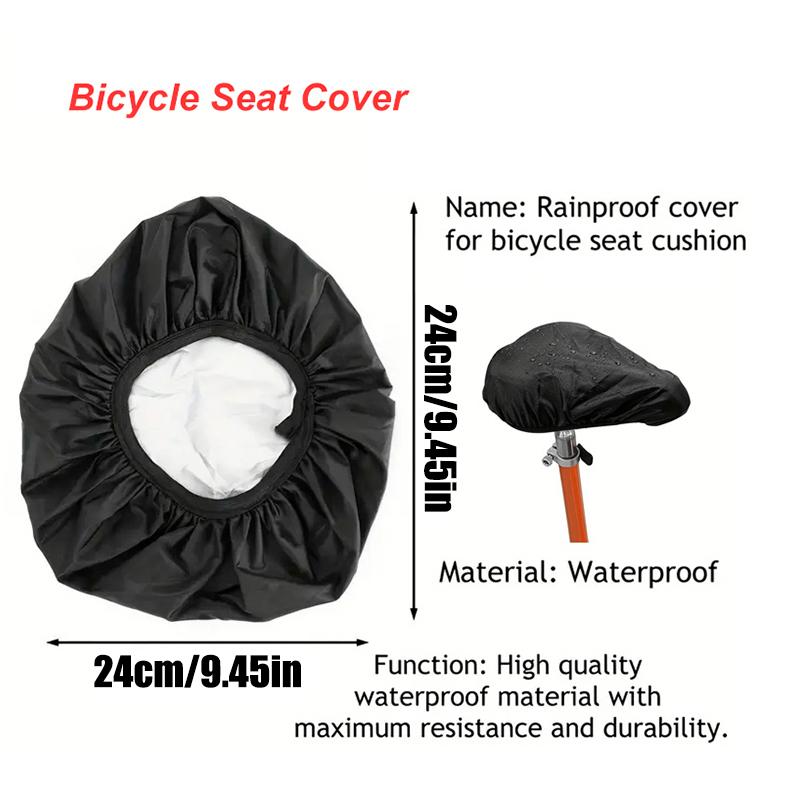Bicycle Seat Waterproof Cover UV-protective Sunshade Cover Outdoor Sports Cycling Bicycle Saddle Rain Cover Elastic Dust Guard