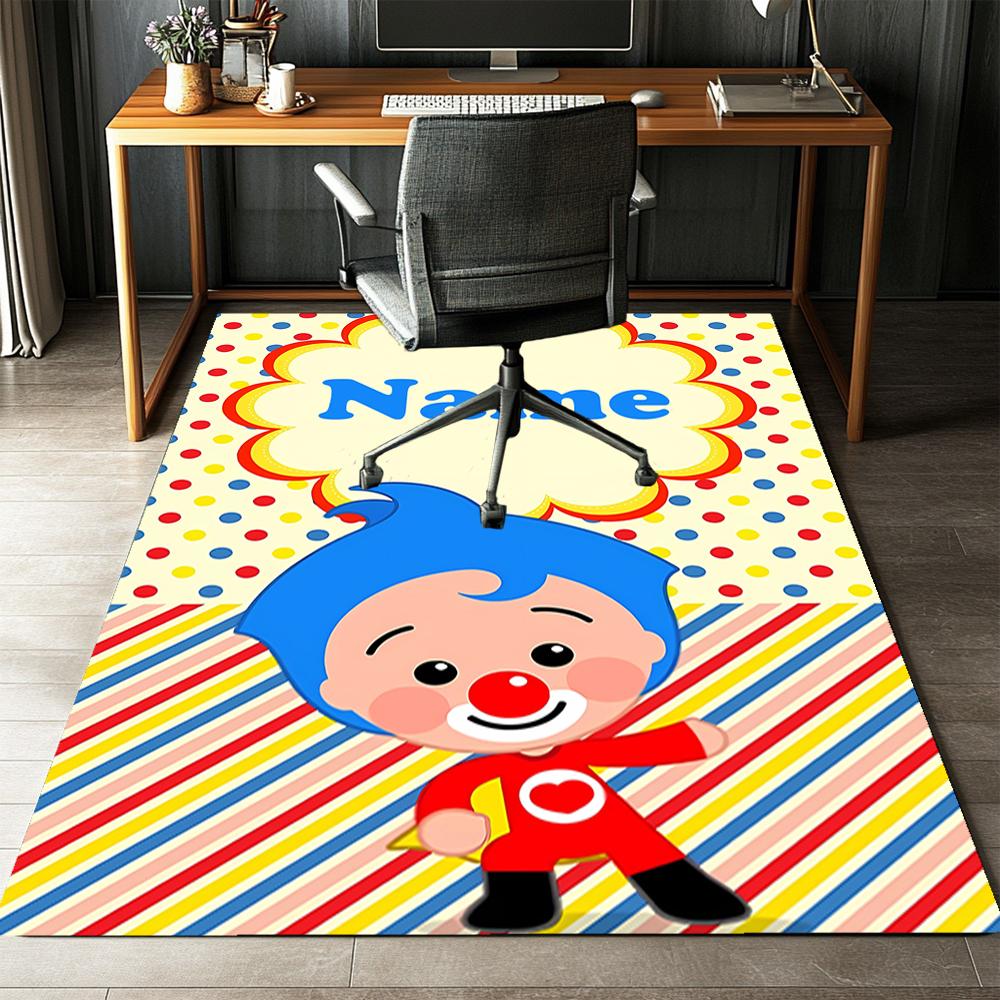 Custom Name Plim Plim Printed Carpet,Rug for Office Chair Living Room Bedroom Kitchen Room Decor Gifts.