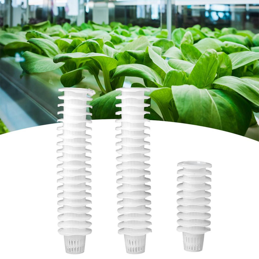 50Pcs PP Hydroponics Net Pot Soilless Cultivation Flower Planting Grow Mesh Basket