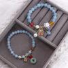 Maneki Neko Ethnic Style Fortune Cat Lucky Cat Pendant Korean Style Bracelets Bead Bracelets Stone Bracelets Female Hand Chain