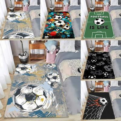 3D Ball Soccer Theme Carpet Living Room Floor Mat Kids Play Area Rug Teen Room Decor Rug  Indoor Entrance Door Mat