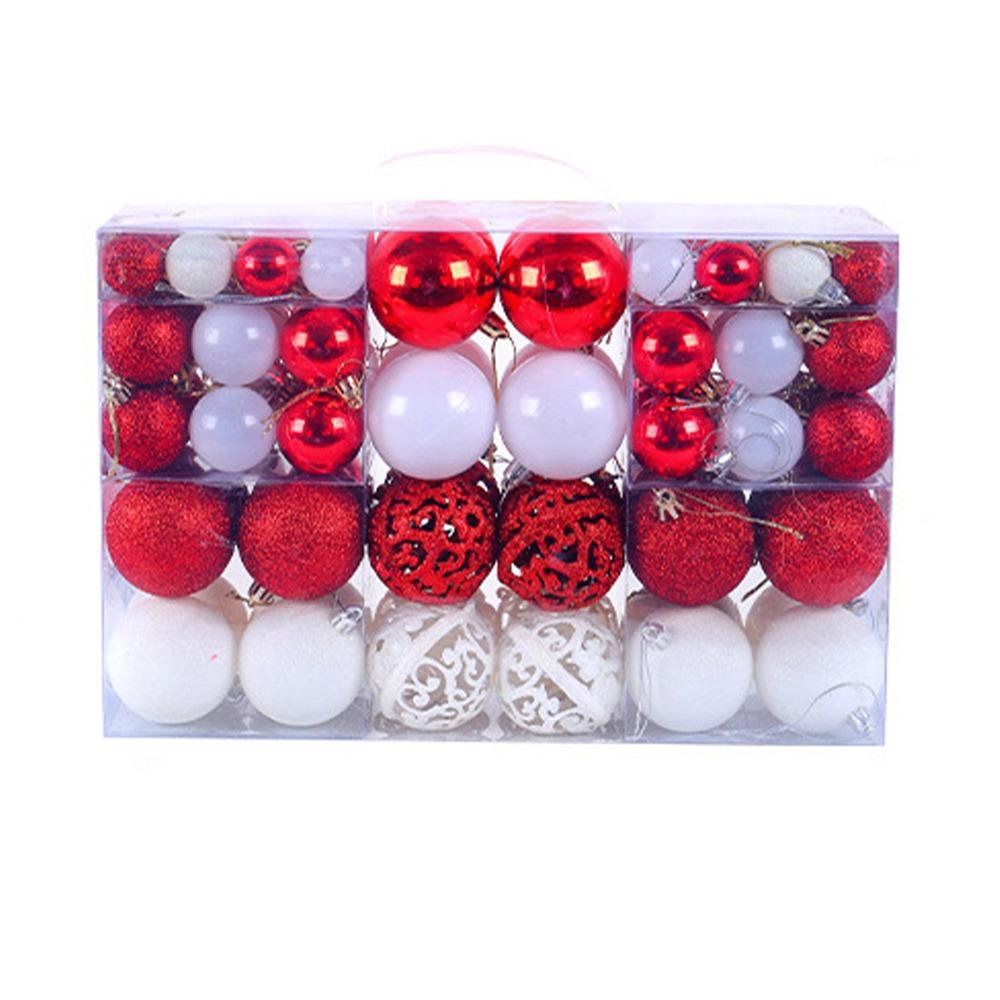 100pcs Delicate Christmas Tree Decoration Pendant Shatterproof Electroplated Ball  Window