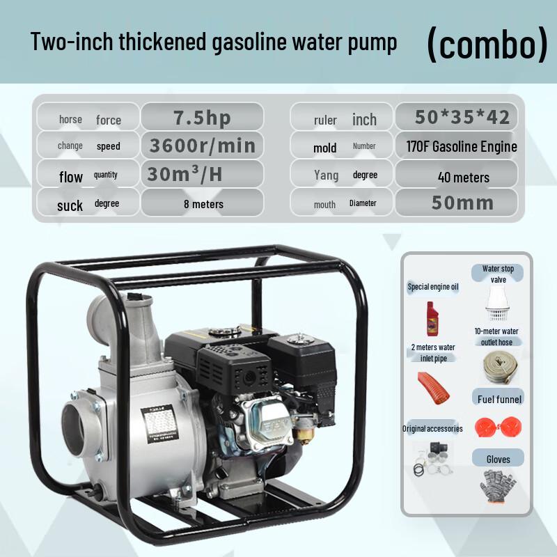 Dadeng Self-Priming Gasoline Water Pump for Agricultural Use