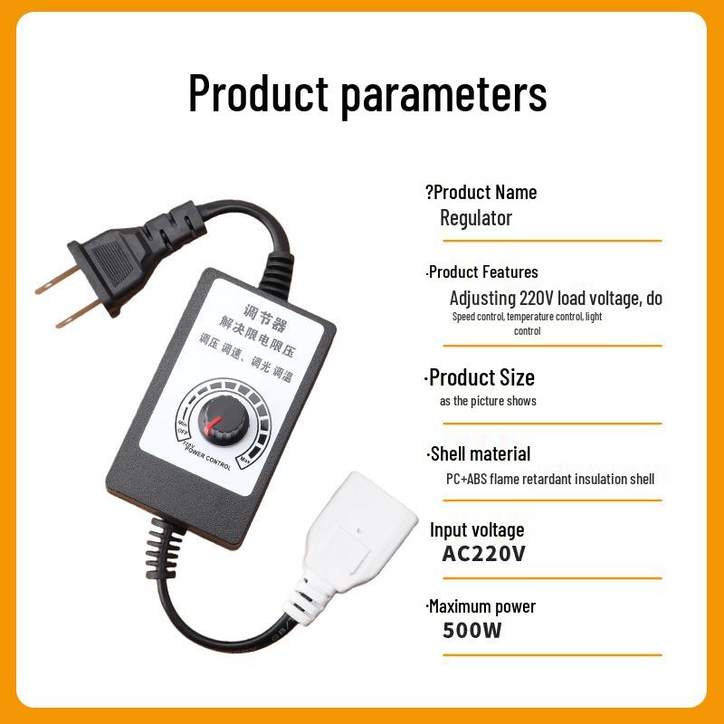 220V Stepless Fan & Motor Speed Controller for Grinders, Exhausts, & Ceiling Fans