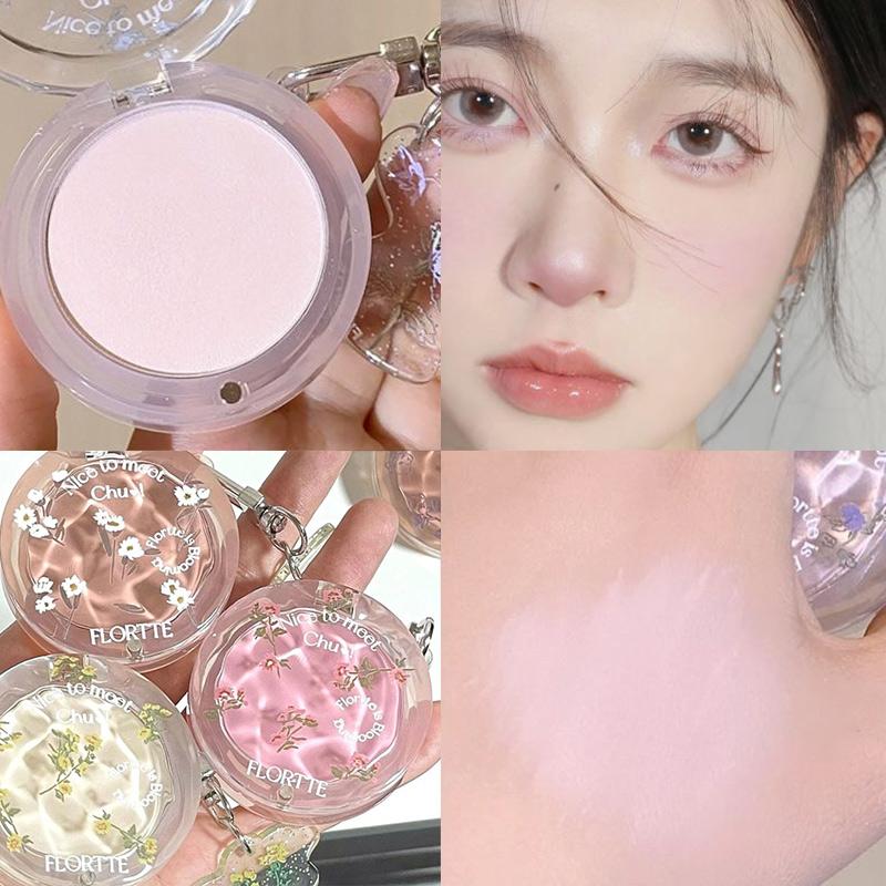 1 ks Odolná přírodní pudrová tvářenka Trojrozměrná květina Sluneční červená tvář Make-up Kosmetika Jednobarevná denní nahá tvářenka ZPG