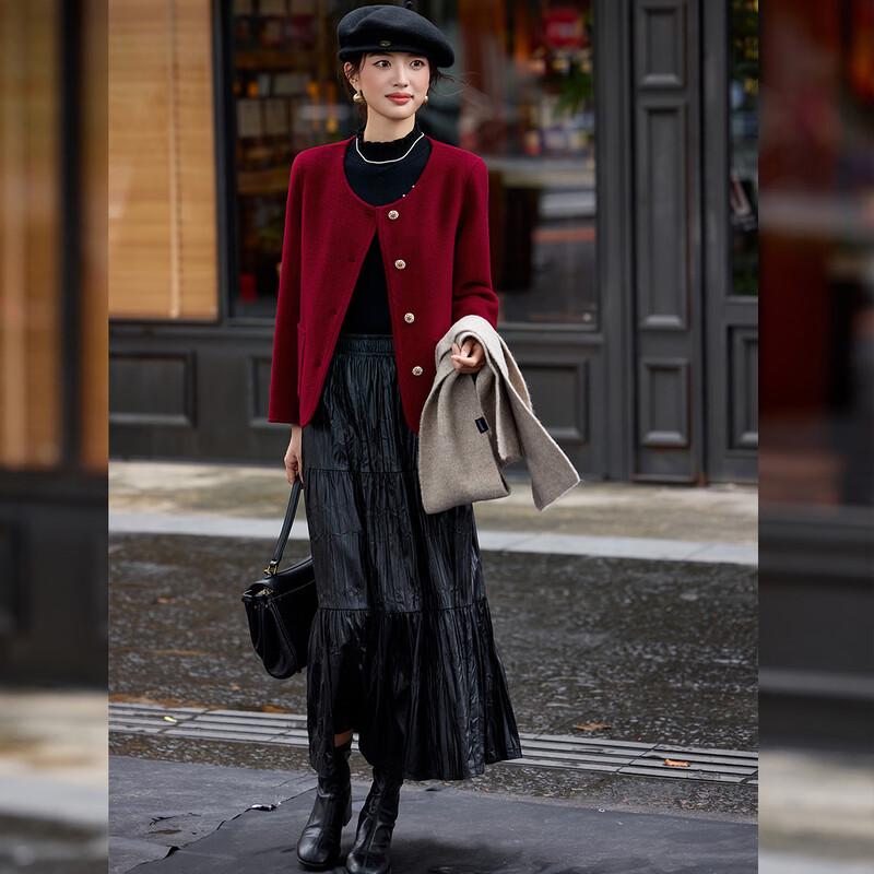 Bailuyu Commuter Double-faced Wool Blend Coat