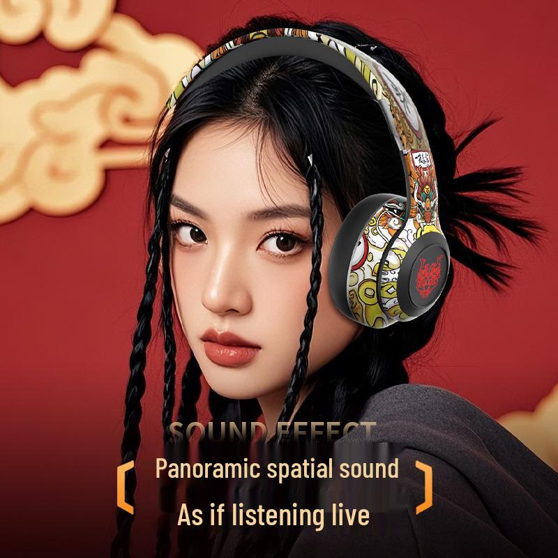 Guochao Graffiti Bluetooth Wireless Over-Ear Gaming Headphones - New Design Bestseller.