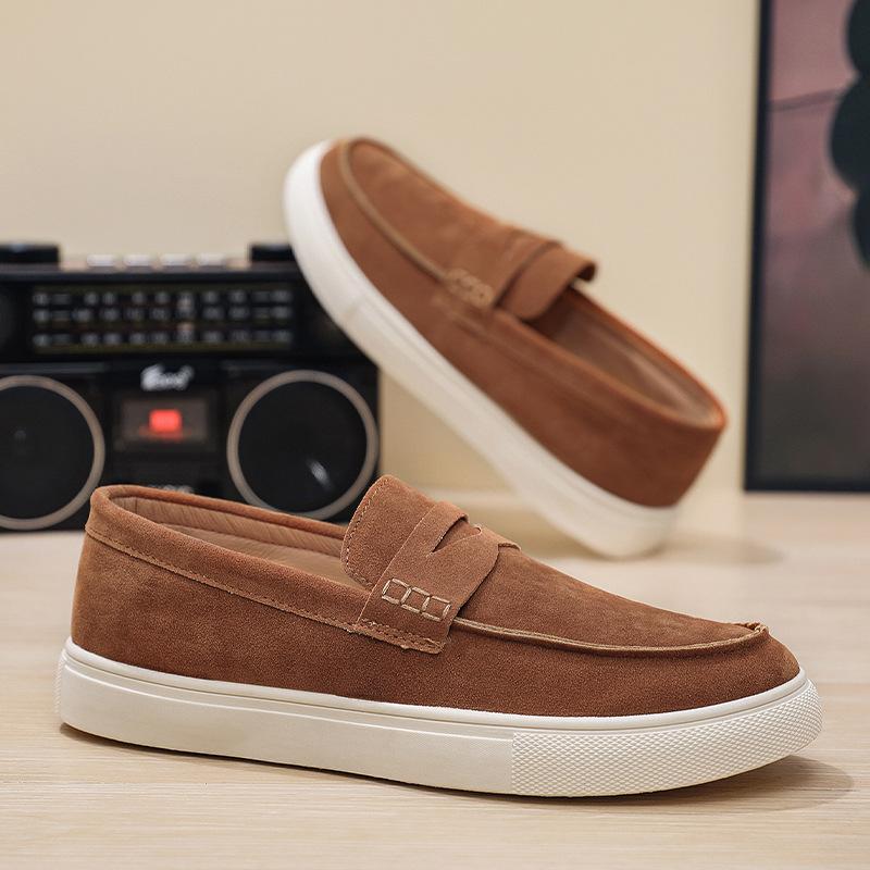 Neue atmungsaktive Bohnenschuhe für Herren, faule Slipper, flache Freizeitschuhe