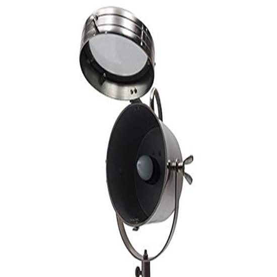 93.98 Cm Black Wooden Tripod Spotlight Industrial Nautical Searchlight for Home, Office, Livingroom, Bedroom, Diningroom Decor