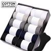 Calzini da uomo di alta qualità 10 paia di grandi dimensioni Casual traspiranti Moda Nero Bianco Business Calzini di cotone maschile Shor Big Size 38-48