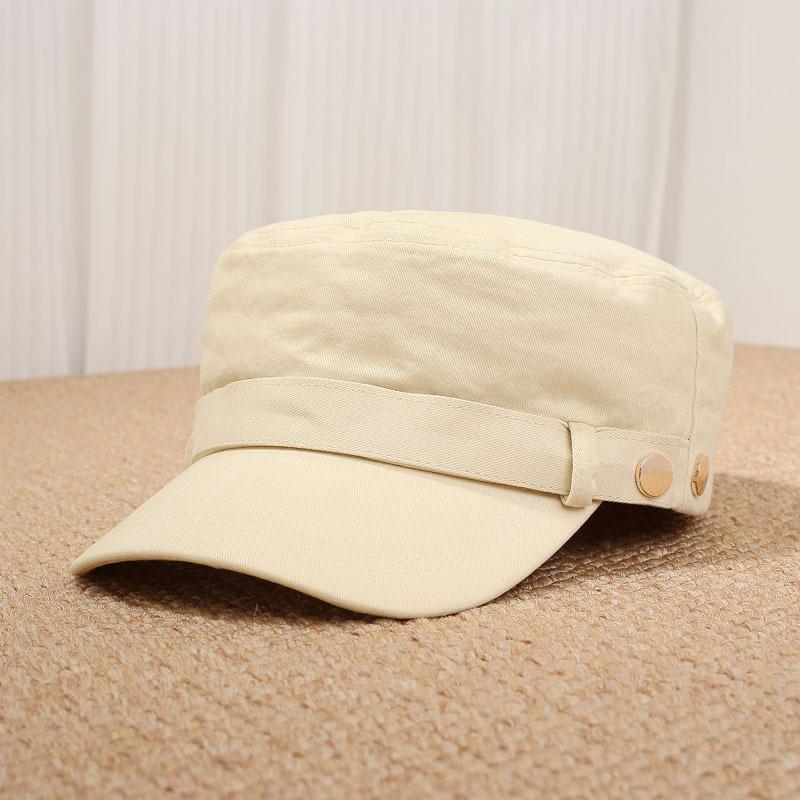 Retro flat-top equestrian hat women's spring summer versatile face peaked cap literary painter hat newsboy hat