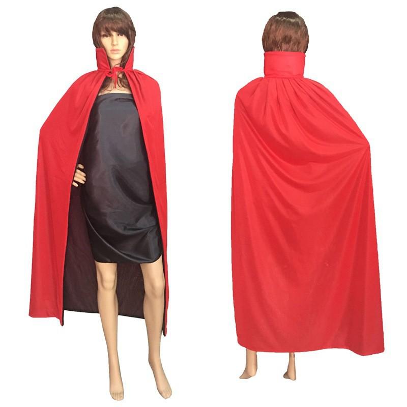 Double-Sided Black & Red Vampire Cape - Halloween Masquerade Costume