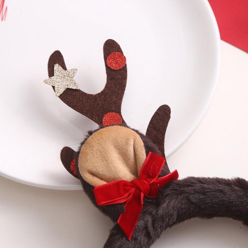 Bowknot Reindeer Antler Hair Hoop Adult Live Broadcast Christmas Party Headwear
