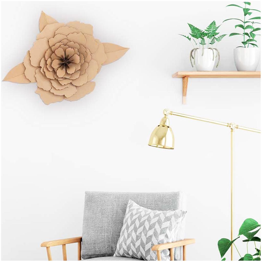 Les Trésors De Lily [Q3141] - Figurine Carton 3D 'Rosa Romantica' (fleur) - Planches 30x30. 5 Cm