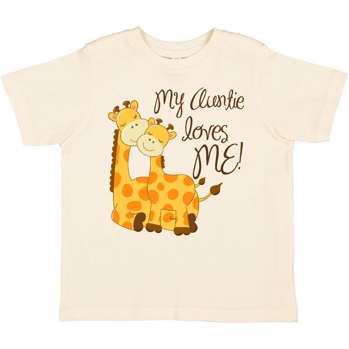 Inktastic My Auntie Loves Me! Toddler T-Shirt Aunt Giraffe Loved By Child Kid 160