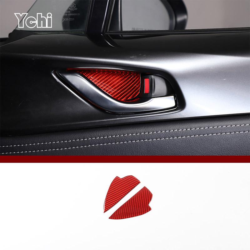 Red Soft Carbon Fiber For Mazda MX-5 NC 202016-2026 Car Center Control Interior Sticker Car Modification Accessories