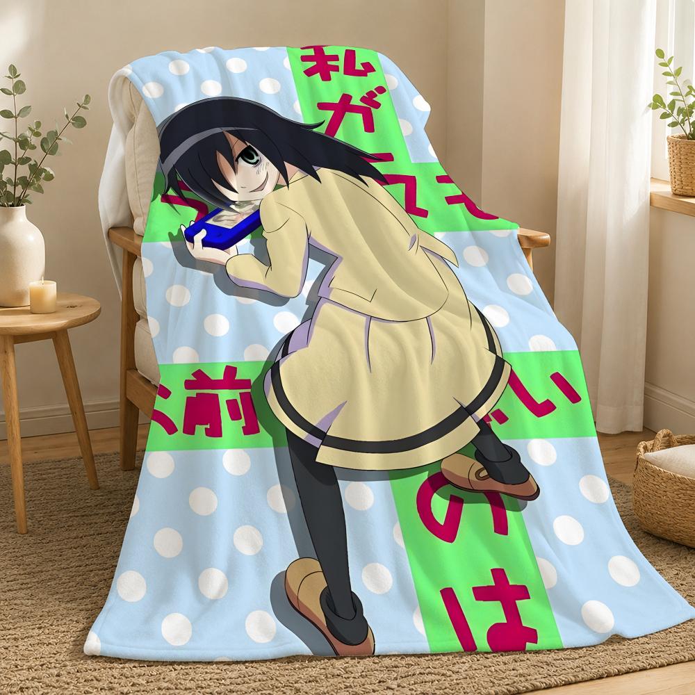 WataMote Anime Throw 240g Flannel Blanket, Suitable for Sofas, Beds, Offices, Exquisite Gift Blankets