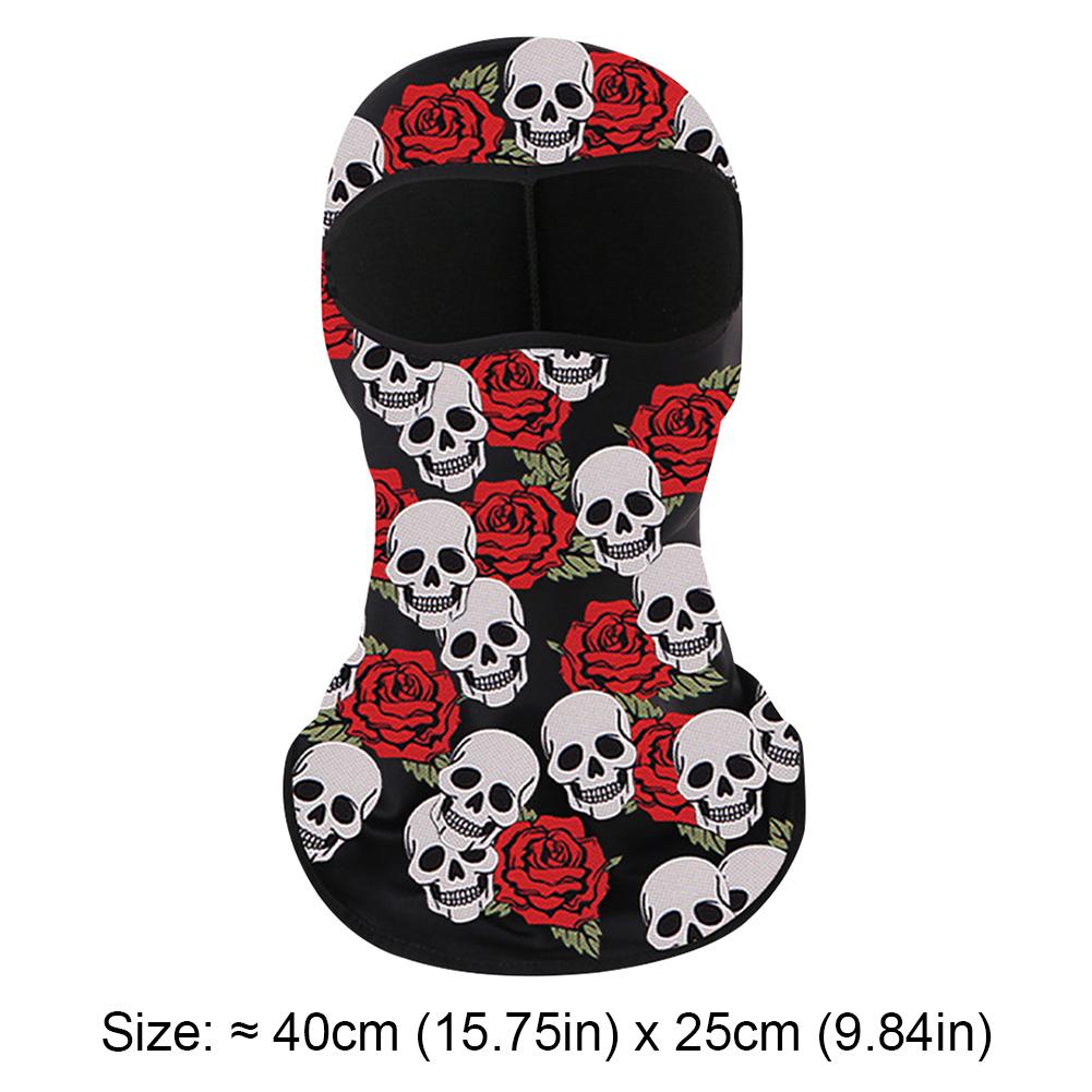 Pasamontañas de Algodón Unisex Máscara Facial Fantasma Máscara de Calavera Esqueleto Aterradora Cara Completa para Exteriores Motocicleta Senderismo Cosplay Suministros para Fiestas