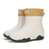Fashion rain shoes women's 24 waterproof, non-slip and comfortable men's water boots fishing room work fleece rubber shoes