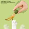 Cat Mint Toy Catnip Feather Ball Toy for Cats Teeth Cleaning Hairball Control Fresh Breath Chew Toy Interactive Play Chewing Toy